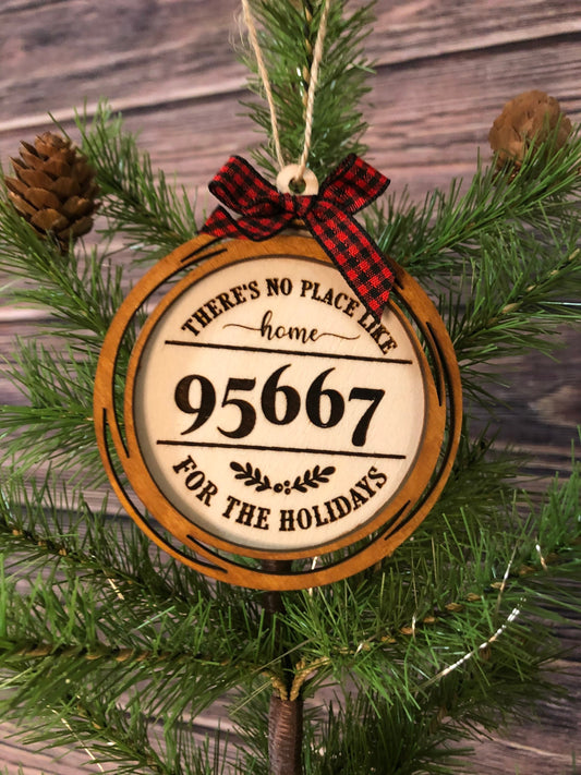 There’s No Place Like Home Zipcode, Home Address Ornaments