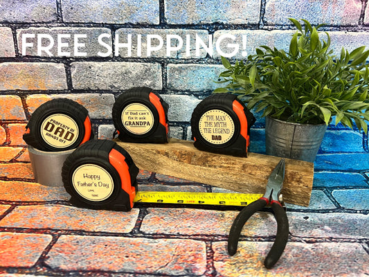 Gift for Dad Measuring Tape, Personalized Measuring tape Gifts for Dad, Grandfather - Gift from kids- gift from grand kids